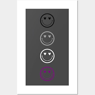 Asexual Pride Flag Smileys Posters and Art